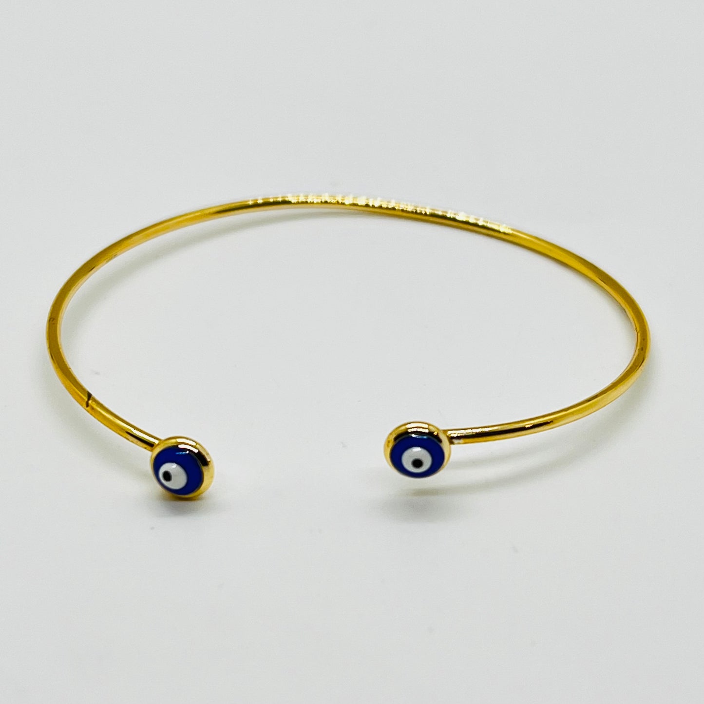 Evil Eye Thin Cuff Bracelet