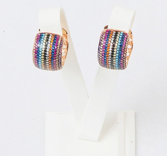 Colorful 925 Silver Earrings