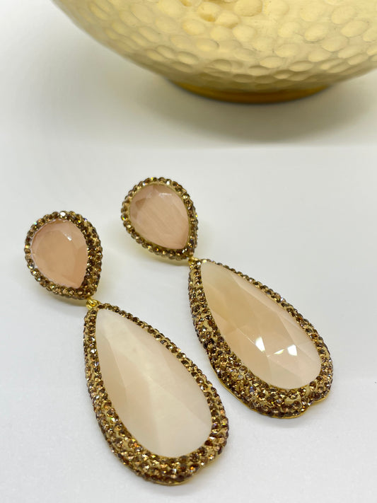 Peachy Drop Earrings