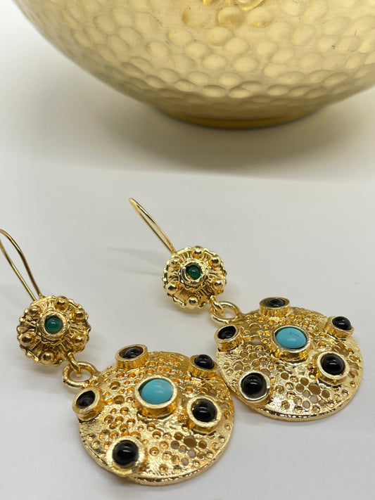 Ankara duo earrings