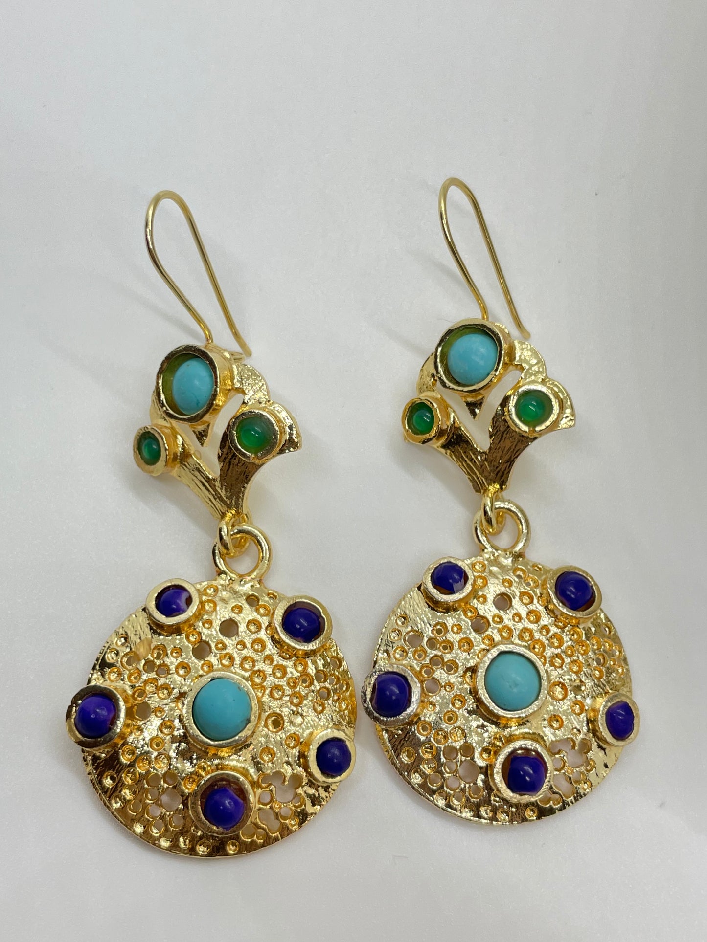 Ankara trio earrings