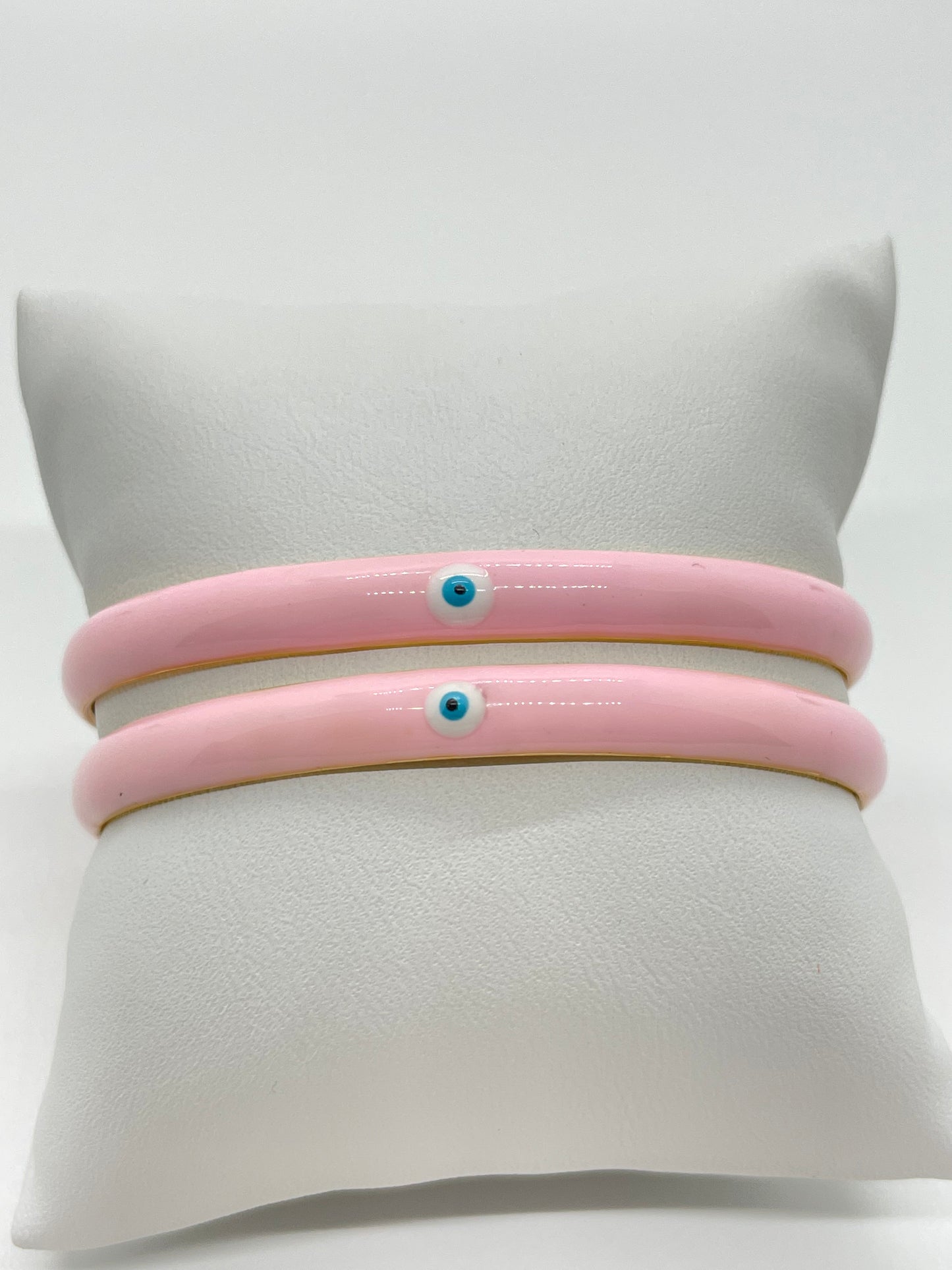 Rainbow enamel cuff bracelets
