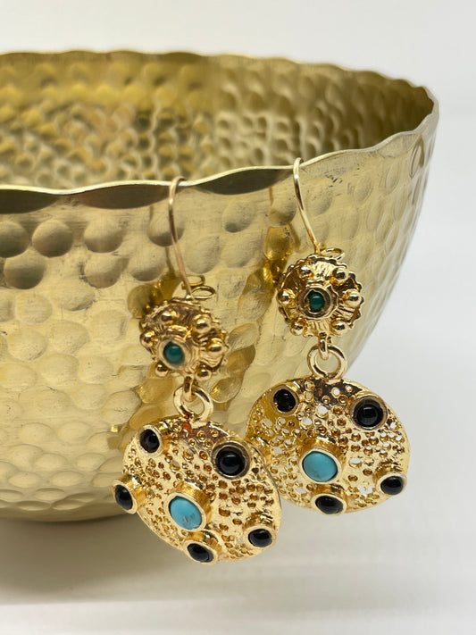 Ankara duo earrings