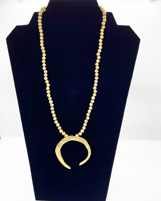Crescent gold Necklace