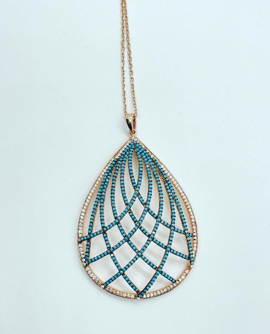 Turquoise 925 silver Necklace
